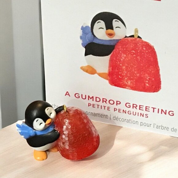 2024~Hallmark~Petite Penguins #9 MINIATURE-A Gumdrop Greeting Ornament N… - Picture 1 of 8